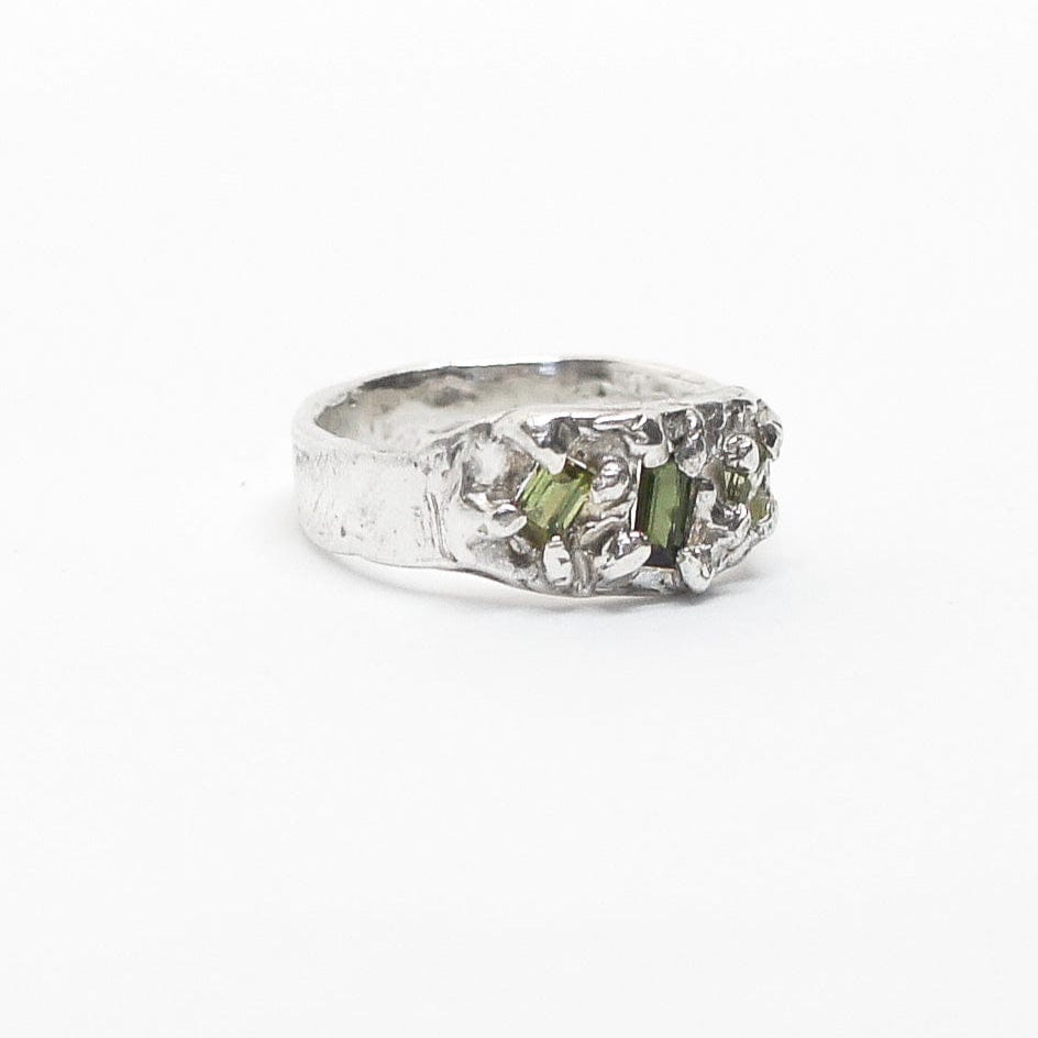 By Eileen Sage Green Tourmaline Ring