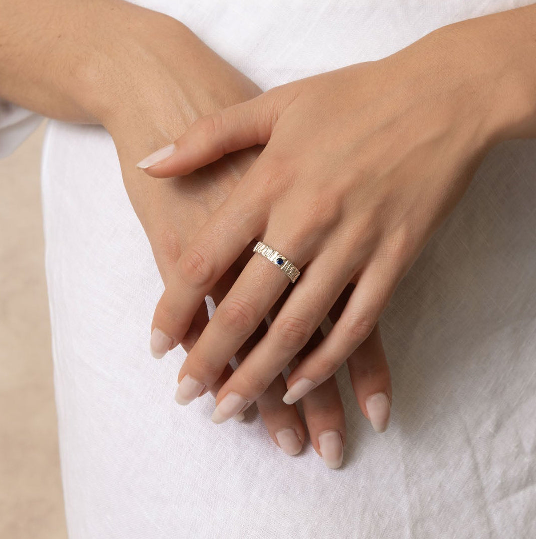 By Eileen Aqua Ring Sapphire