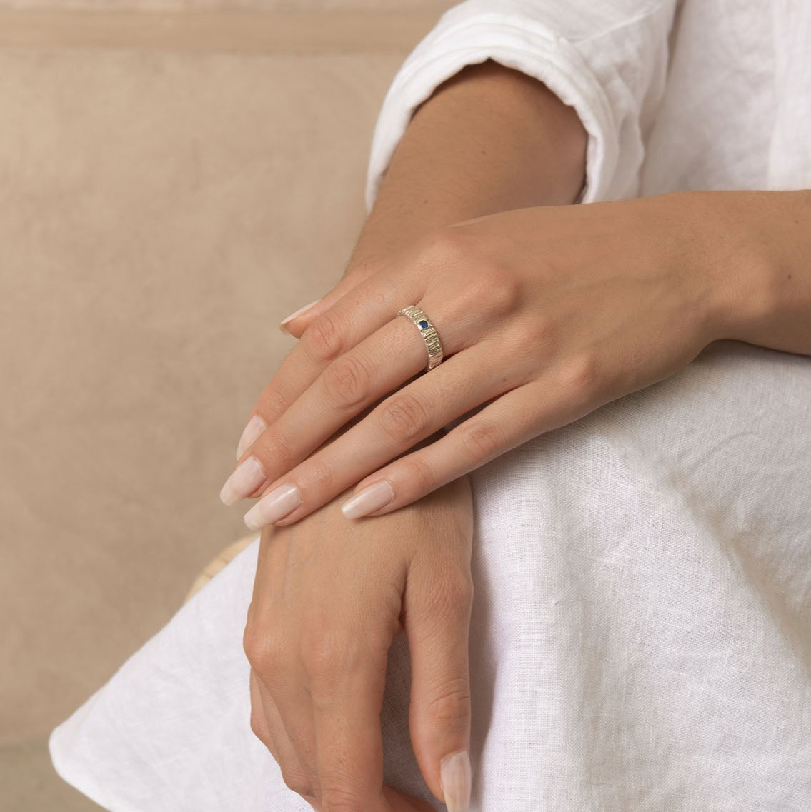 By Eileen Aqua Ring Sapphire