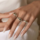 By Eileen Fine Jewellery - Sage Trio of Green Tourmaline Ring