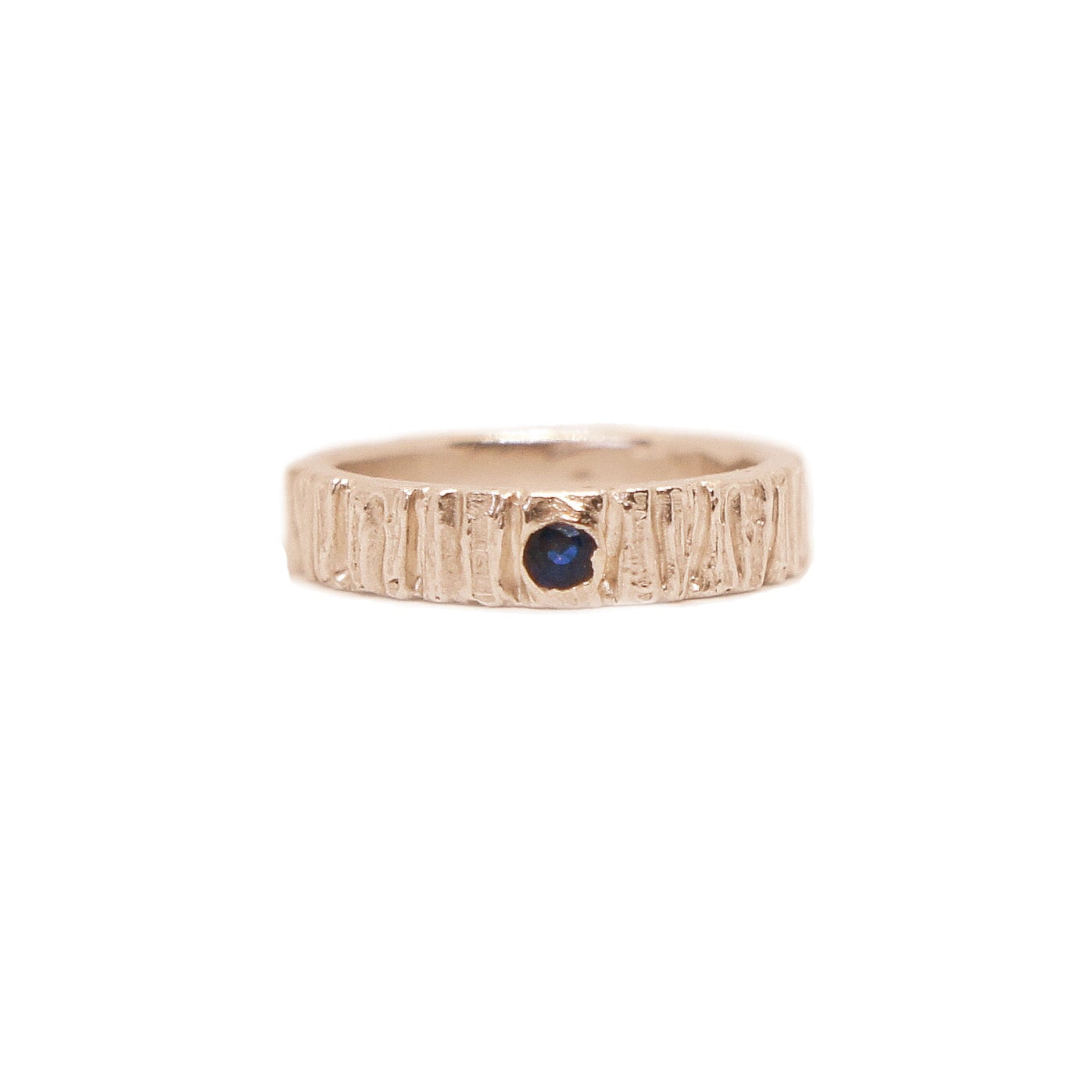 Aqua Solid Gold Sapphire Ring