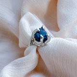 Raw Sapphire Record Keepers Sterling Silver