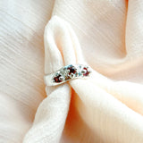 Red Sapphire Silver Ring