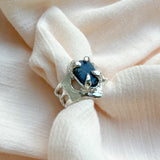 Raw Sapphire Record Keepers Sterling Silver