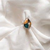 Bold Oyster Tear Drop Turquoise Ring