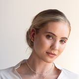 Purity Ear Studs- Rose Quartz & White Topaz- 18K Gold Vermeil Bracelets- By Eileen