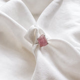 Raw Pink Tourmaline Ring