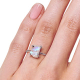 Raw Moonstone Ring Sterling Silver - By Eileen