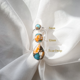 Bold Oyster Tear Drop Turquoise Ring