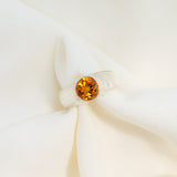 Close-up of a citrine ring