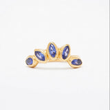 Tanzanite Organic Bezel Gold Ring