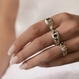 By Eileen Fine Jewellery - Sage Trio of Green Tourmaline Ring