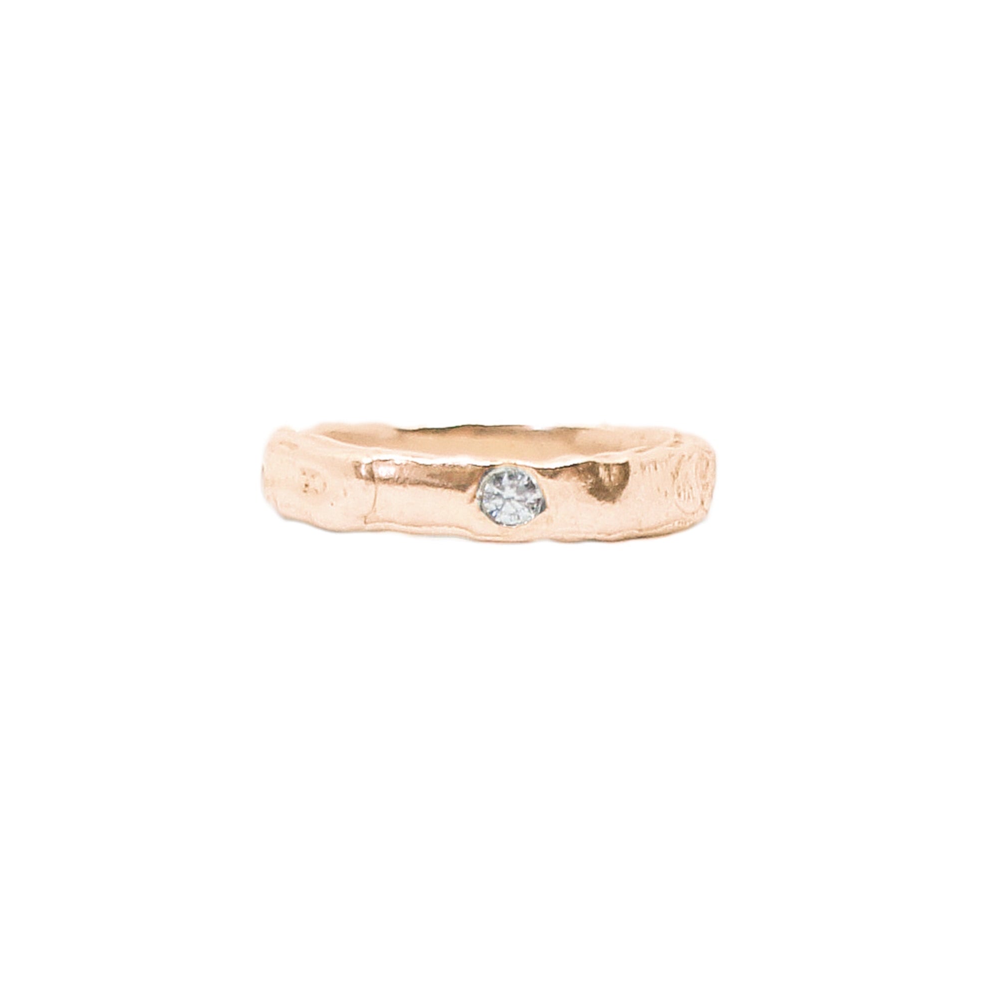White Topaz Solid Gold Ring By Eileen

