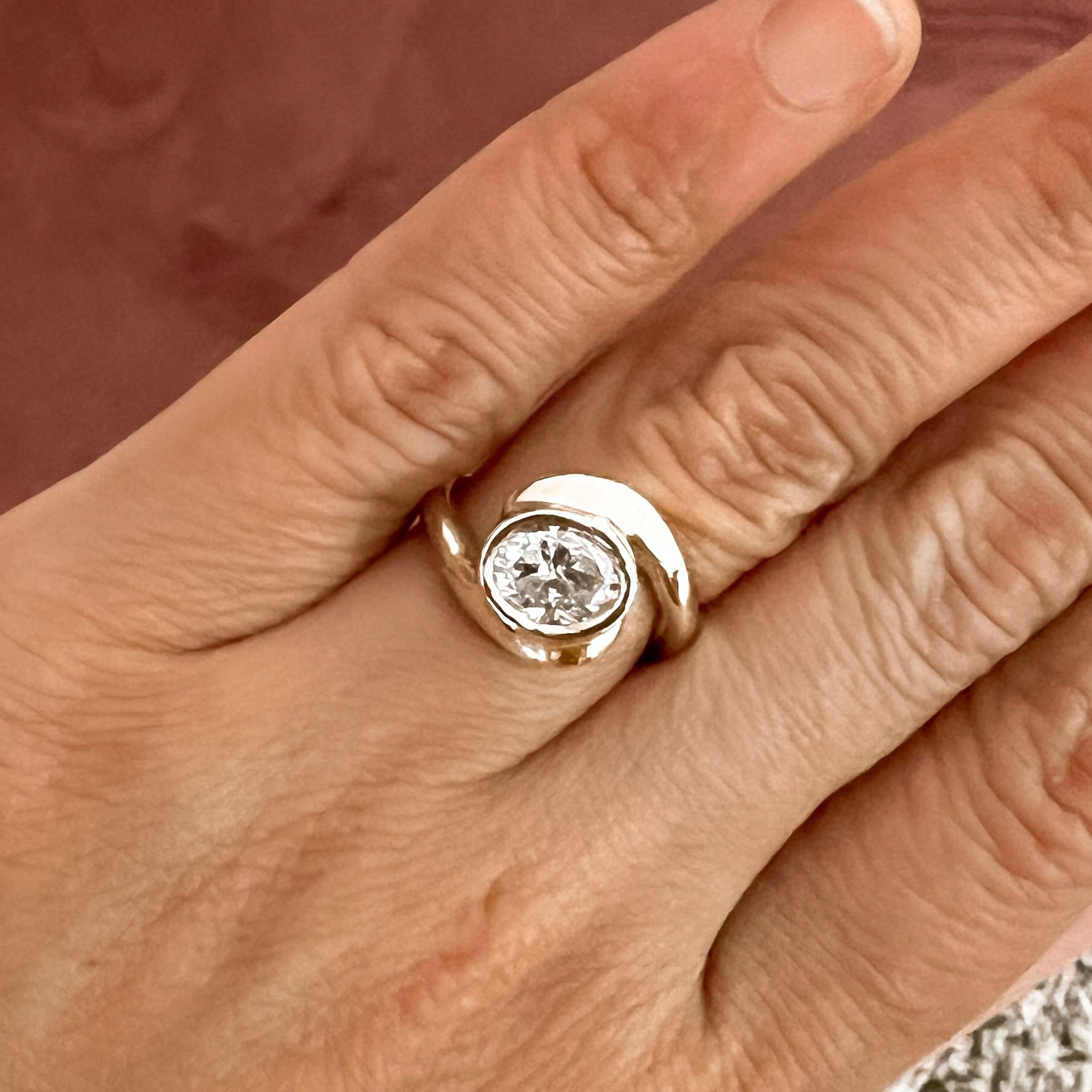 By Eileen Moissanite Solid Gold Engagement Ring