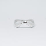 Silver ring on a white background