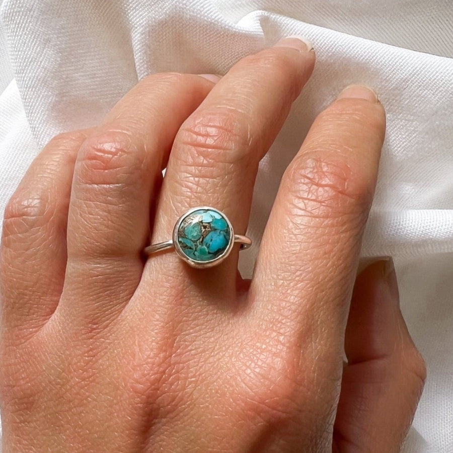 Bold Copper Turquoise- Size O (US7.5)