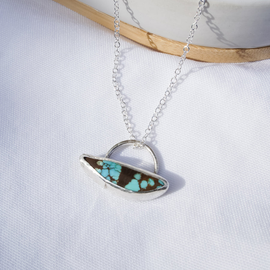 Bold Number 8 Turquoise Necklace