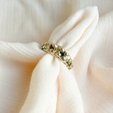 Multi coloured Sapphire Gold Ring