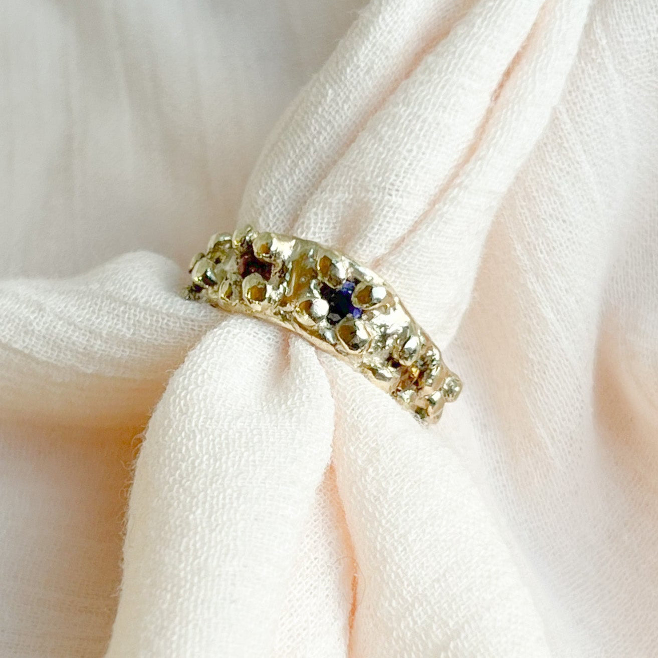 Multi coloured Sapphire Gold Ring