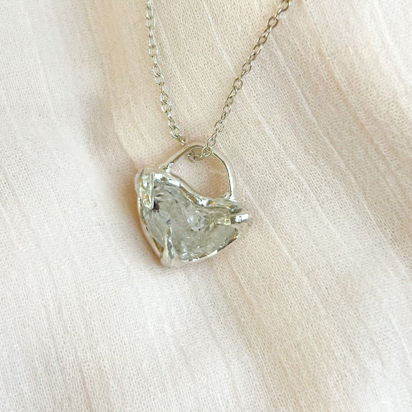 Window Quartz Pendant Sterling Silver