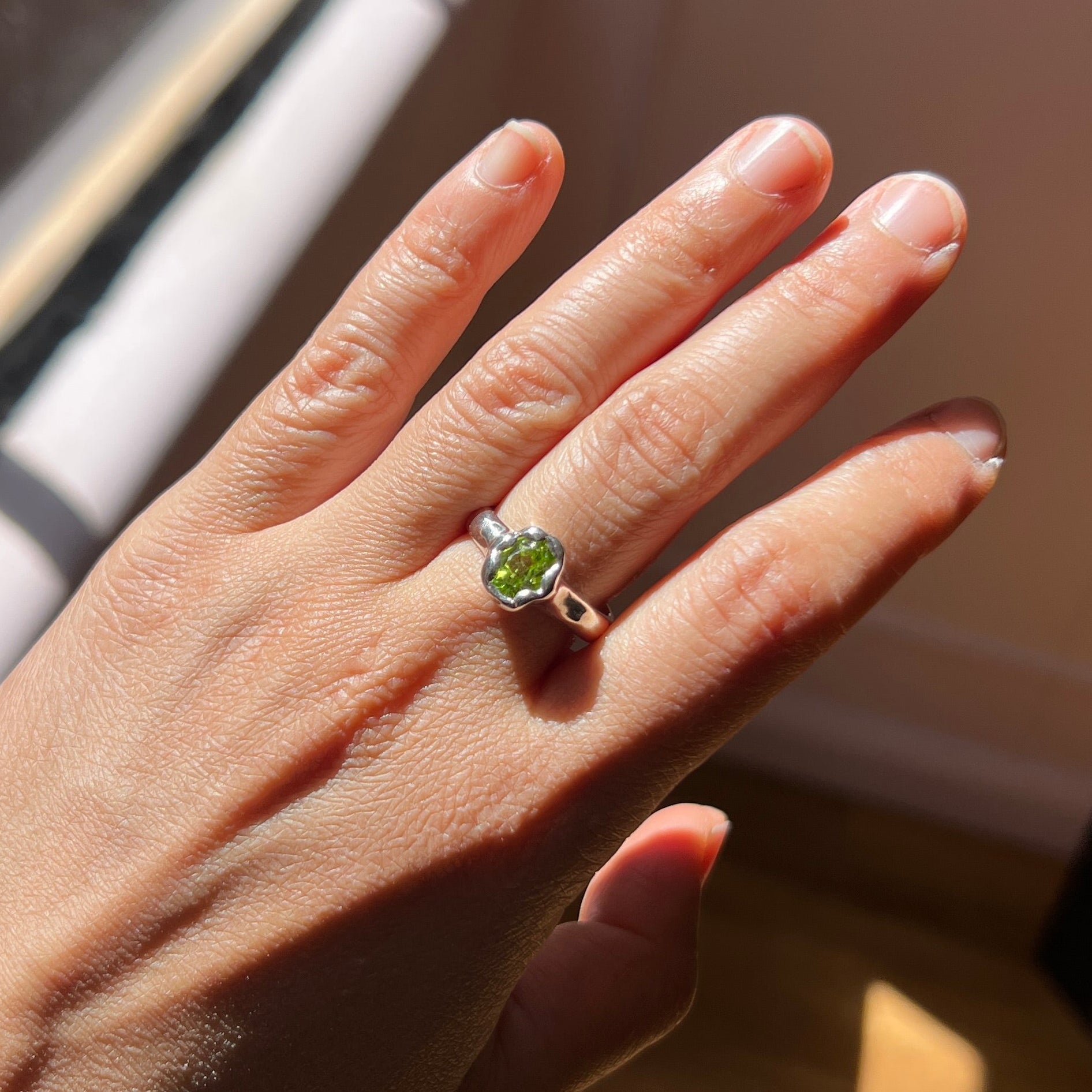 Estelle Organic Peridot Ring
