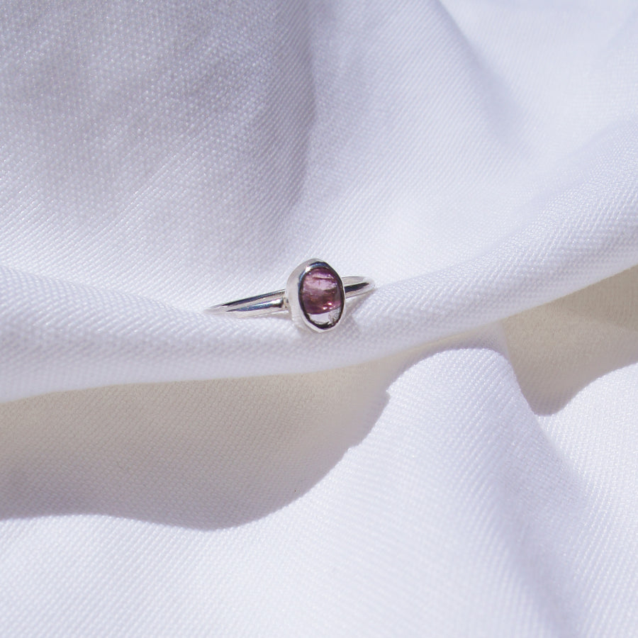 Pink Tourmaline Ring - Size O