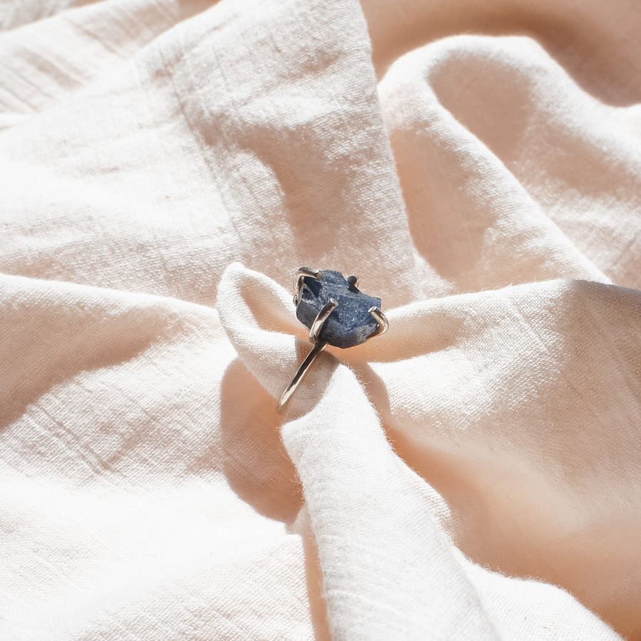 Blue Sapphire With Record Keeper Ring