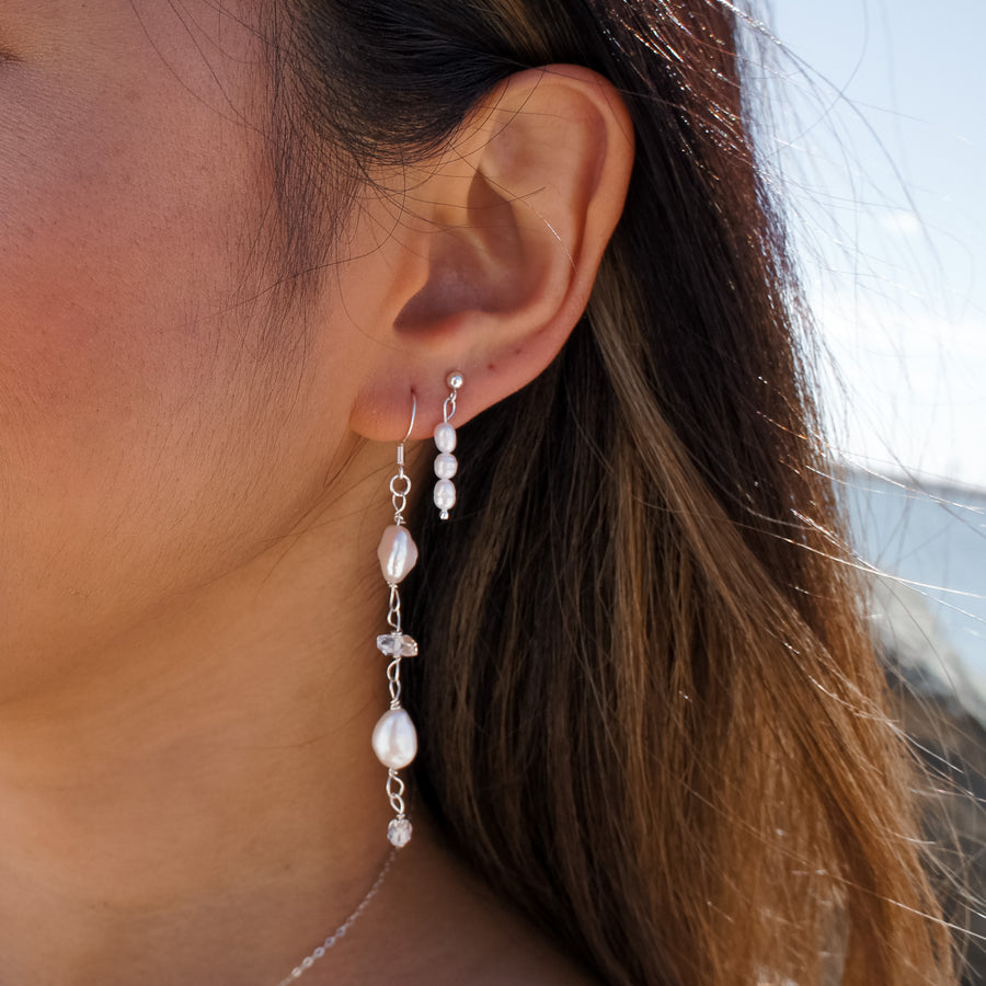 Inner Wisdom Stud Earring- Fresh Water Pearls