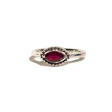 I Am Protected Ring- Ruby- Sterling Silver Necklace- By Eileen