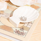 Enlightened Lotus Ring- Moonstone- Sterling Silver