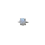 Raw Moonstone Ring Sterling Silver-By Eileen
